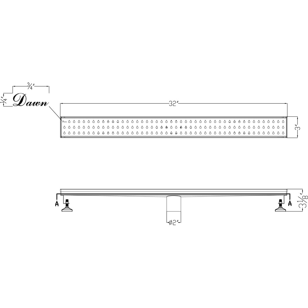 Dawn Parana River In Argentina Series 12" Shower Drain LPA120304