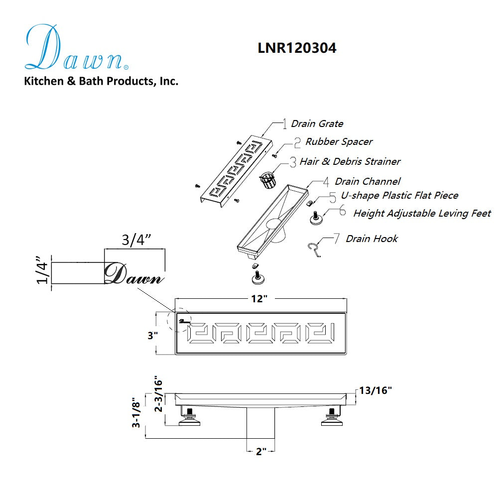 Dawn The River Niger In Mali 12" Shower Drain LNR120304