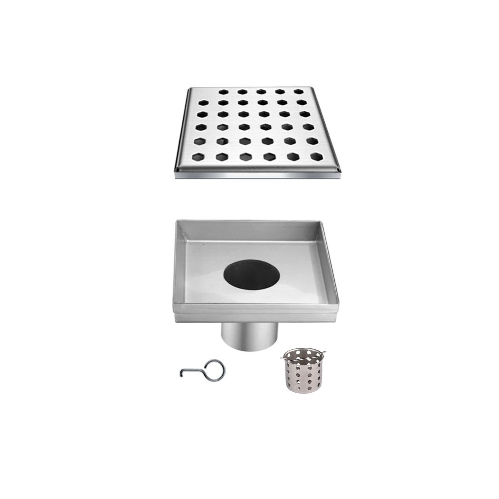 Dawn Thames River Series 5" Square Shower Drain LTS050504 (push-in)