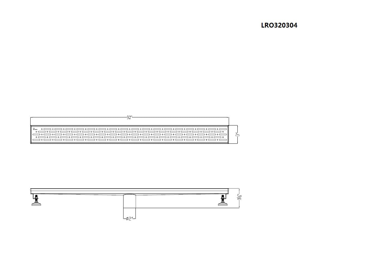 Dawn Rio Orinoco River Series 32" Shower Drain LRO320304