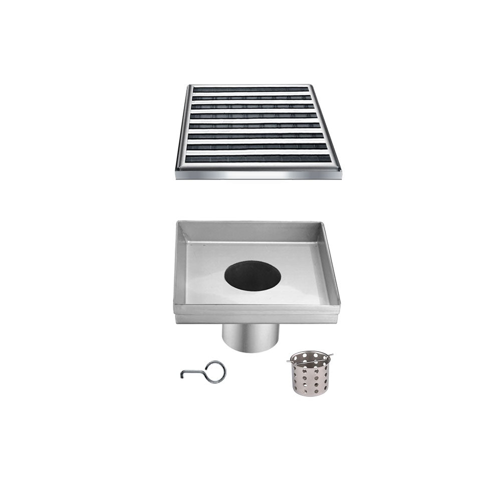 Dawn Wheaton River Series 5" Square Shower Drain SWN050504 (push-in)