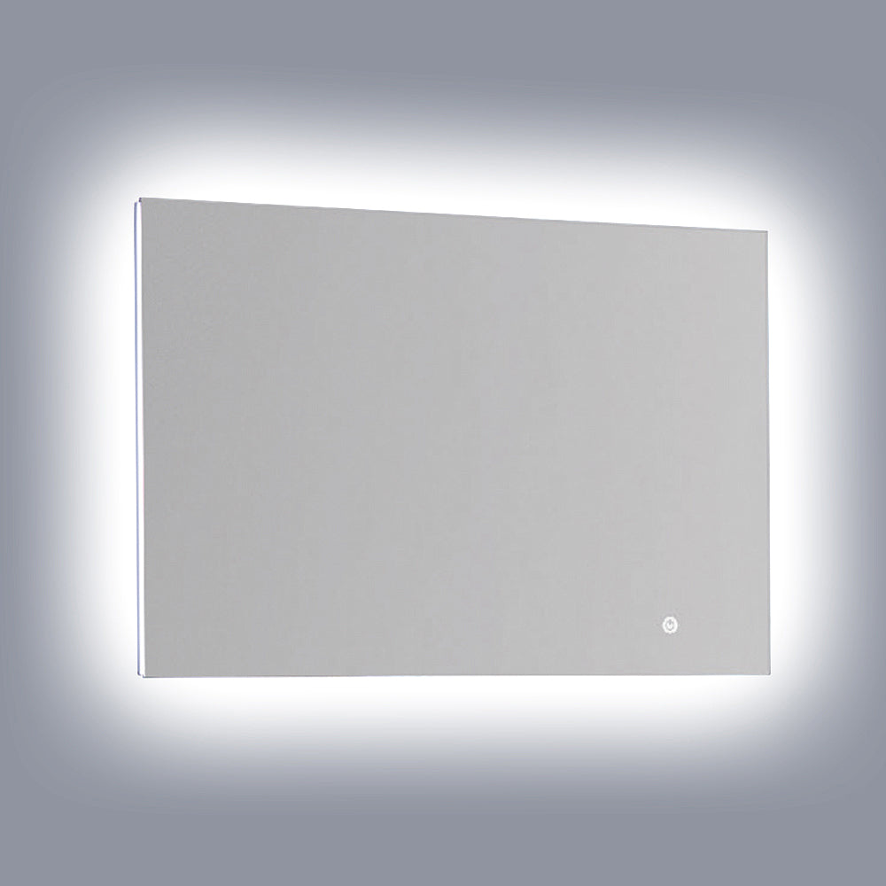 Dawn LED Back Light Mirror wall hang with matte aluminum frame and Touch Sensor DLEDL03C