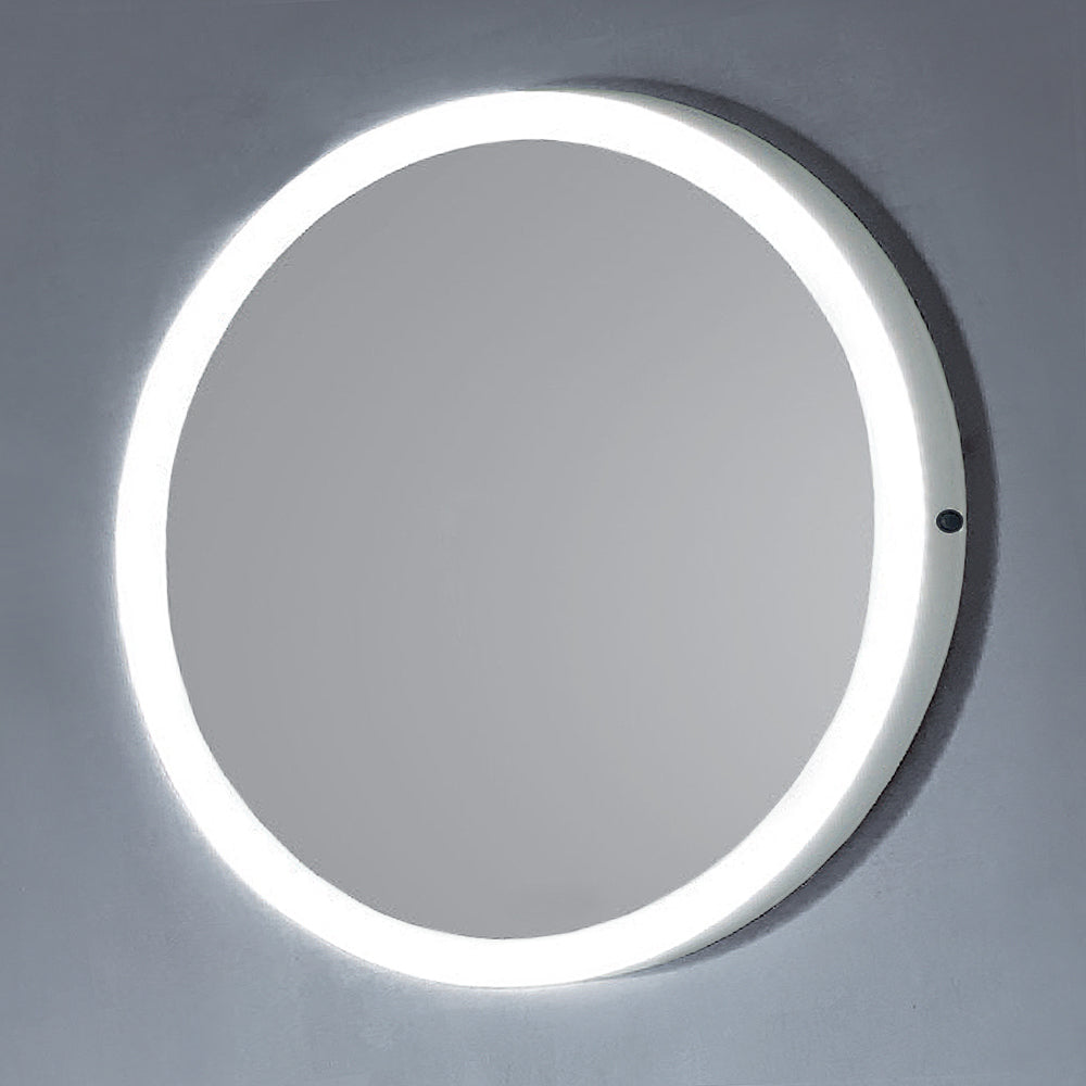 Dawn LED Back Light Round Mirror wall hang with MDF & white painting frame and IR Sensor DLEDL5031