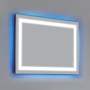 Dawn LED Back Light Mirror wall hang with matte aluminum frame and Touch Sensor DLEDL52