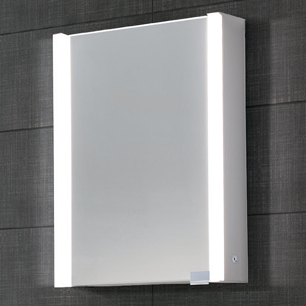 Dawn LED Wall Hang Mirror/Medicine Cabinet with Matte Aluminum Frame and IR Sensor DLEDLV14