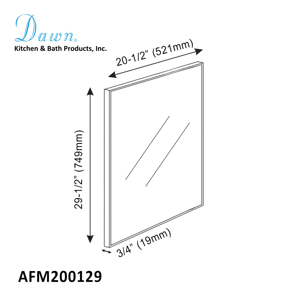 Dawn Matte Aluminum Framed Mirror AFM200129