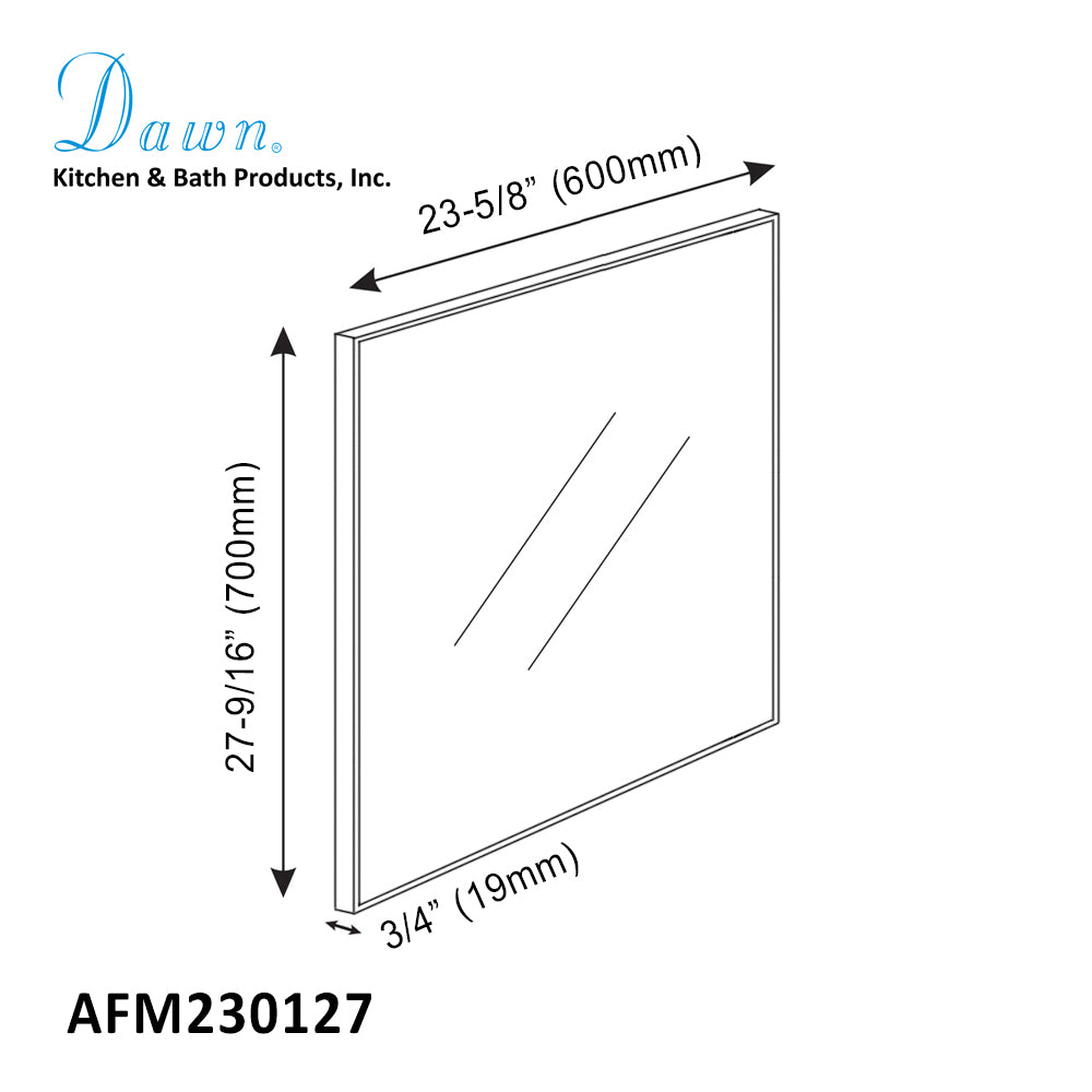 Dawn Matte Aluminum Framed Mirror AFM230127