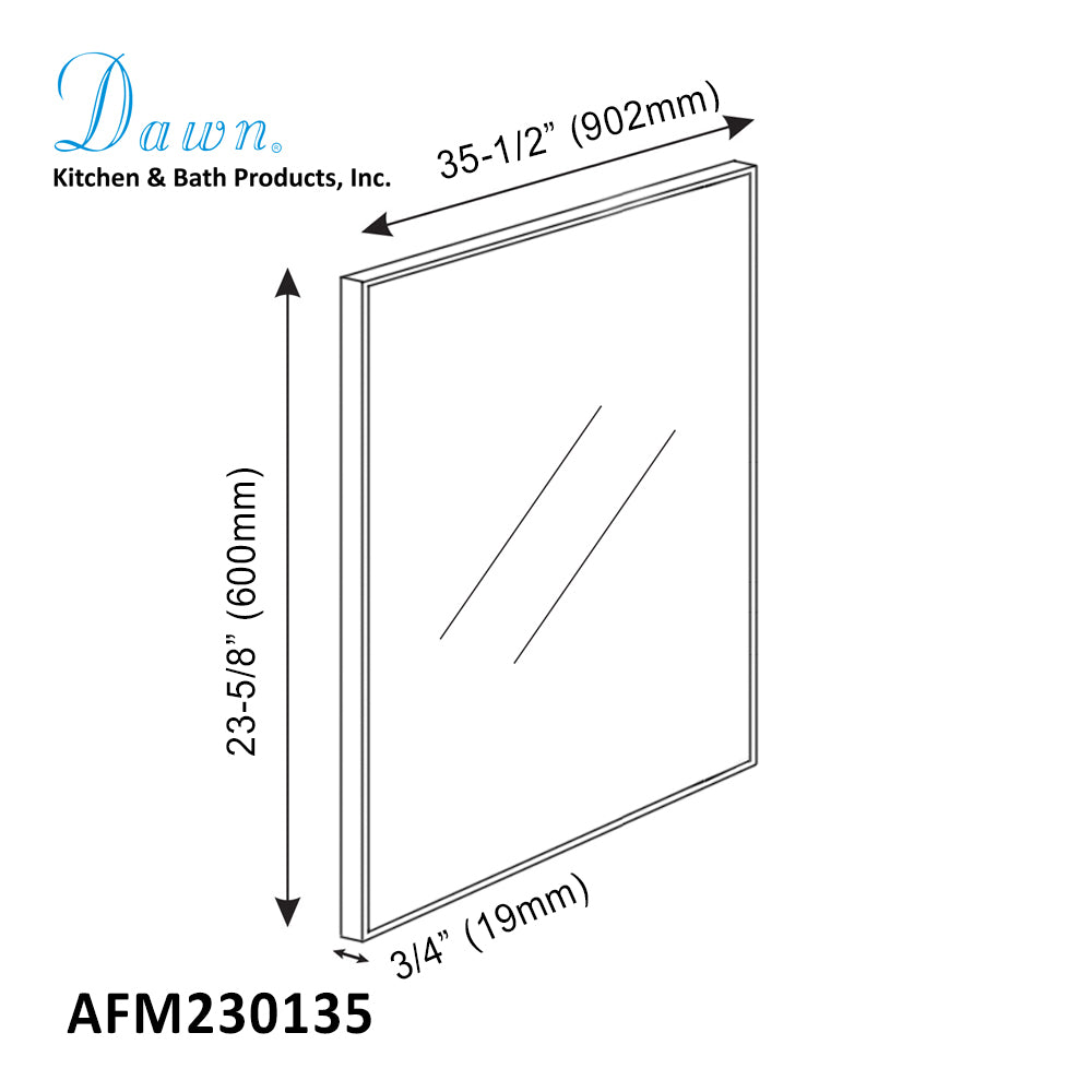 Dawn Matte Aluminum Framed Mirror AFM230135