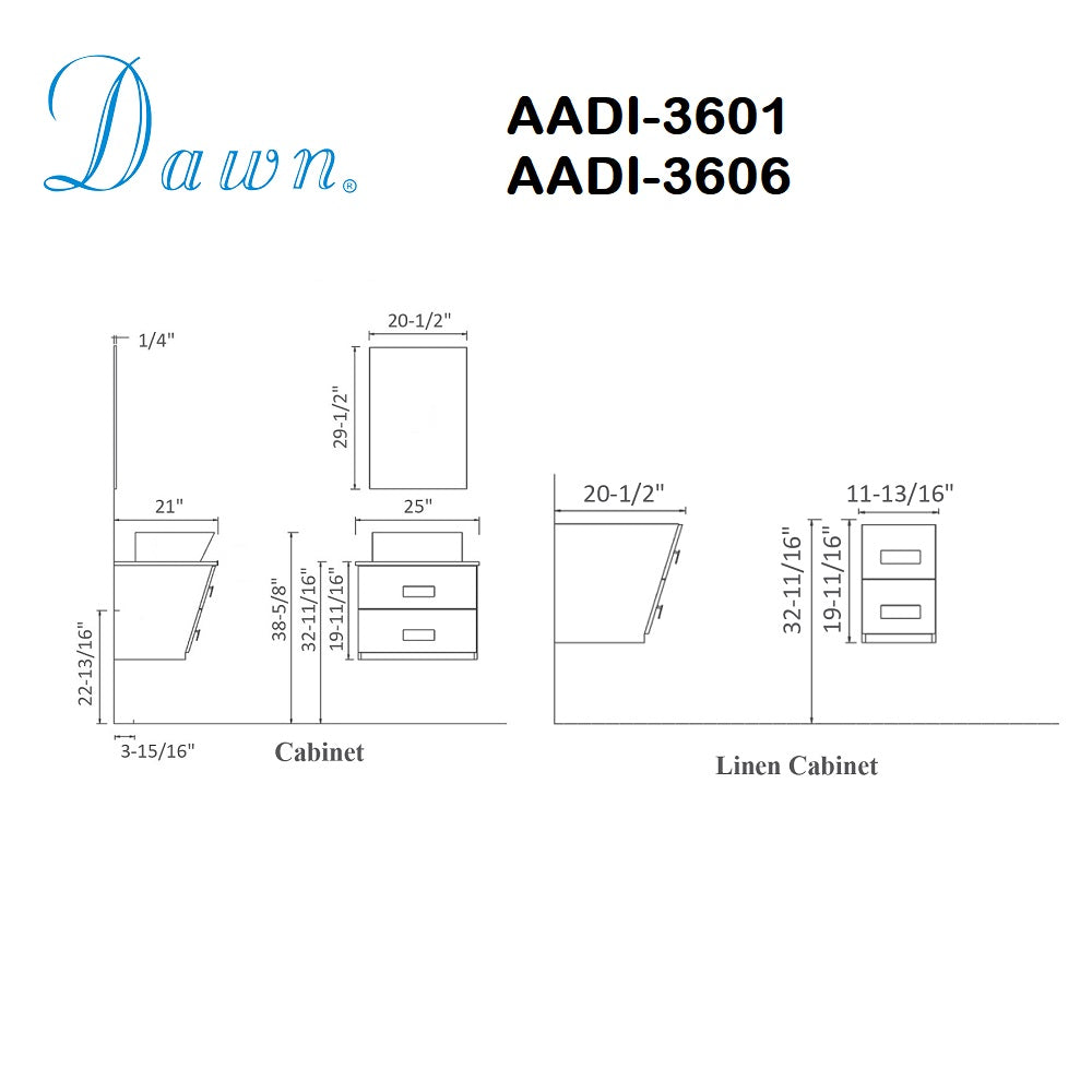 Dawn Dina 36" Vanity Set AADI-360