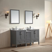 Dawn Solid wood frame with plywood interior MDF with self soft closing hinges cabinet AMRDGC242134