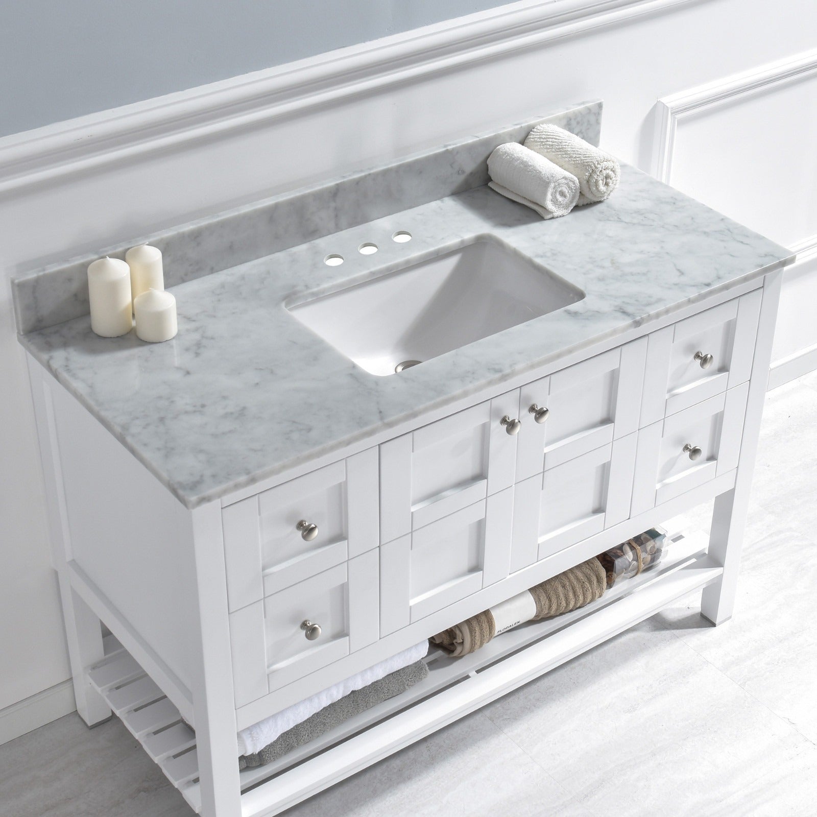 WOODBRIDGE 49"x22" Vanity Top with Single Under Mount Rectangle Bowl, CAVT4922-4