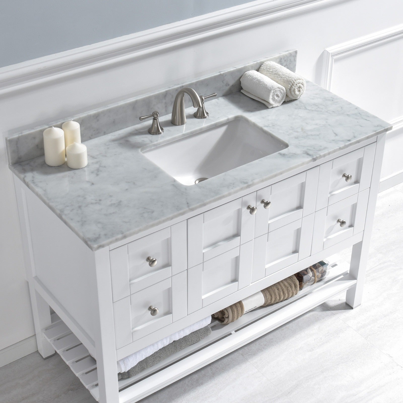 WOODBRIDGE 49"x22" Vanity Top with Single Under Mount Rectangle Bowl, CAVT4922-8