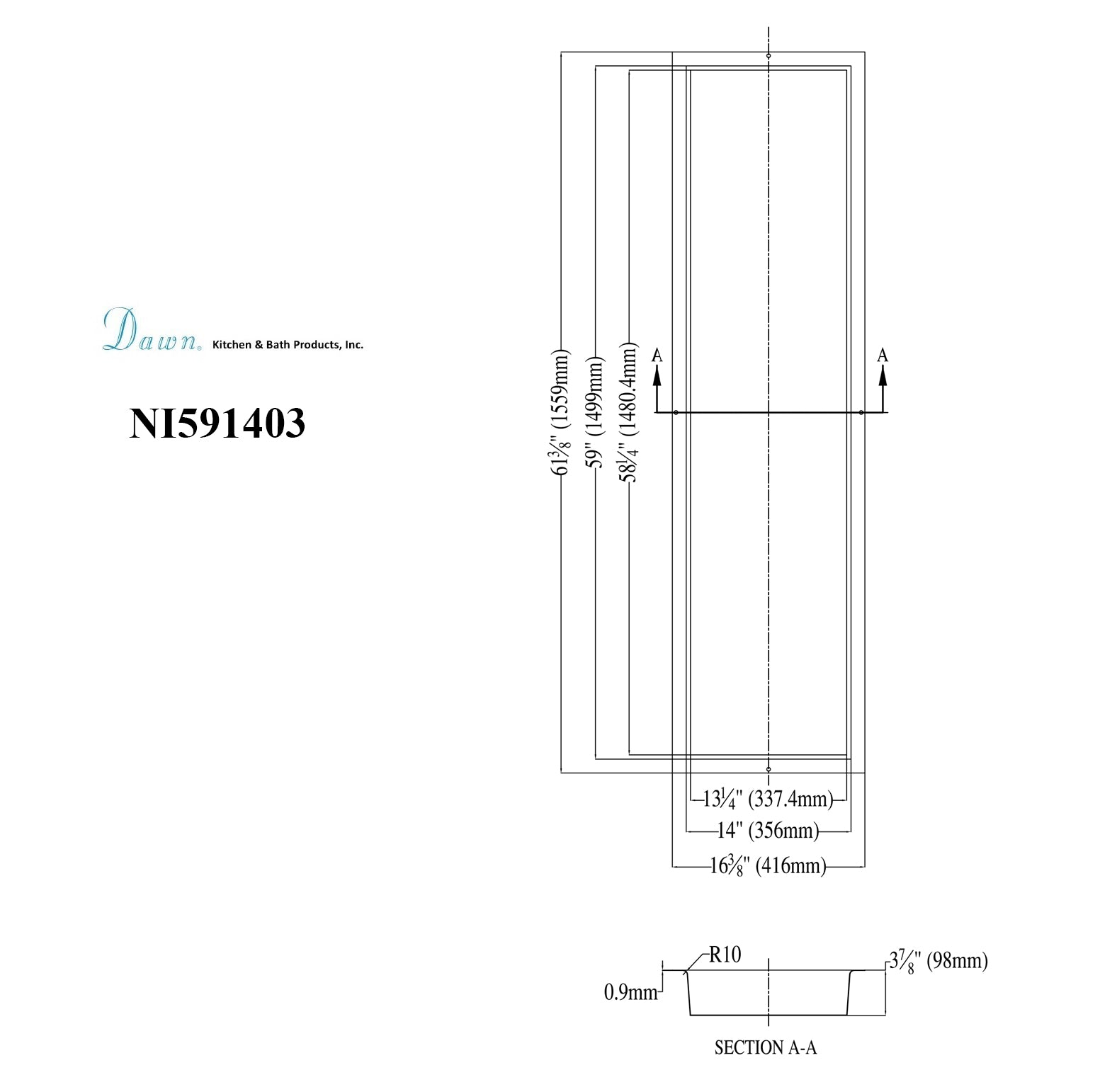 Dawn Shower Niche NI591403