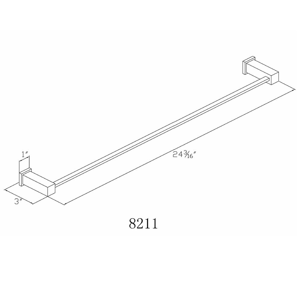 Dawn 24" Single Towel Rail