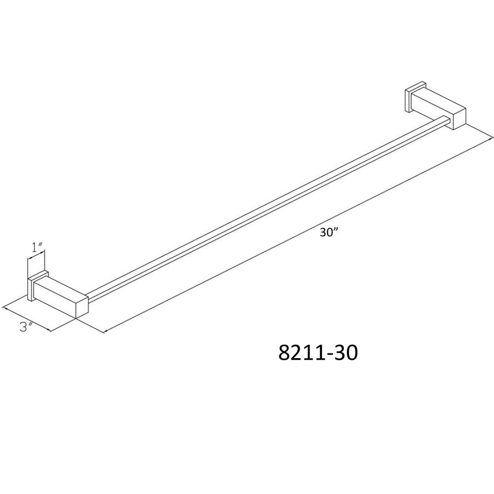 Dawn 30" Single Towel Rail