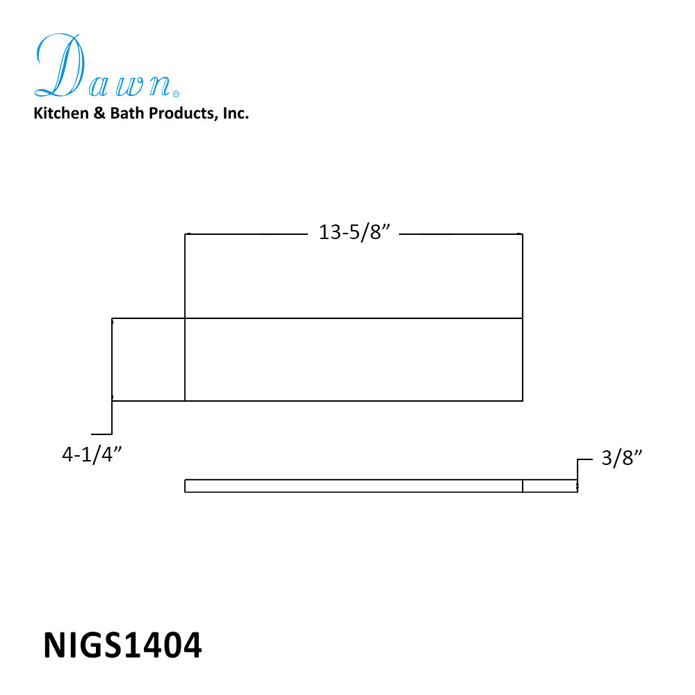 Dawn Glass shelf for shower niche NIGS1404