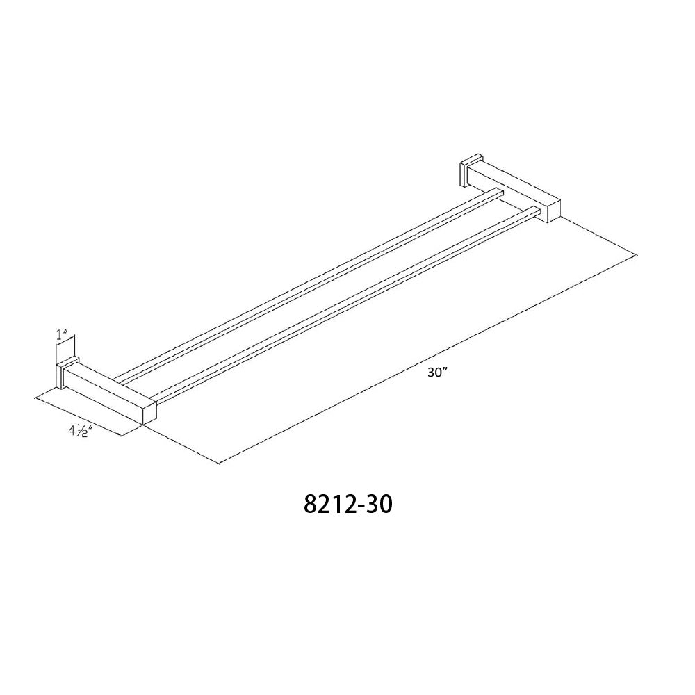 Dawn 30" Double Towel Rail
