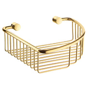 SIDELINE - Corner Soap Basket in Polished Brass