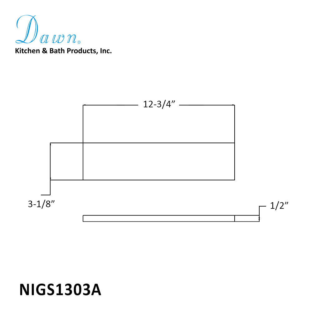 Dawn Glass Shelf for Niche NIGS1303