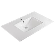 Dawn 37" Pure White Ceramic Sink Top with Undermount Sink AOVS372207-01