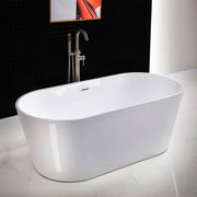WOODBRIDGE 67" Acrylic Freestanding Bathtub Contemporary Soaking Tub with Drain & Overflow, B0013