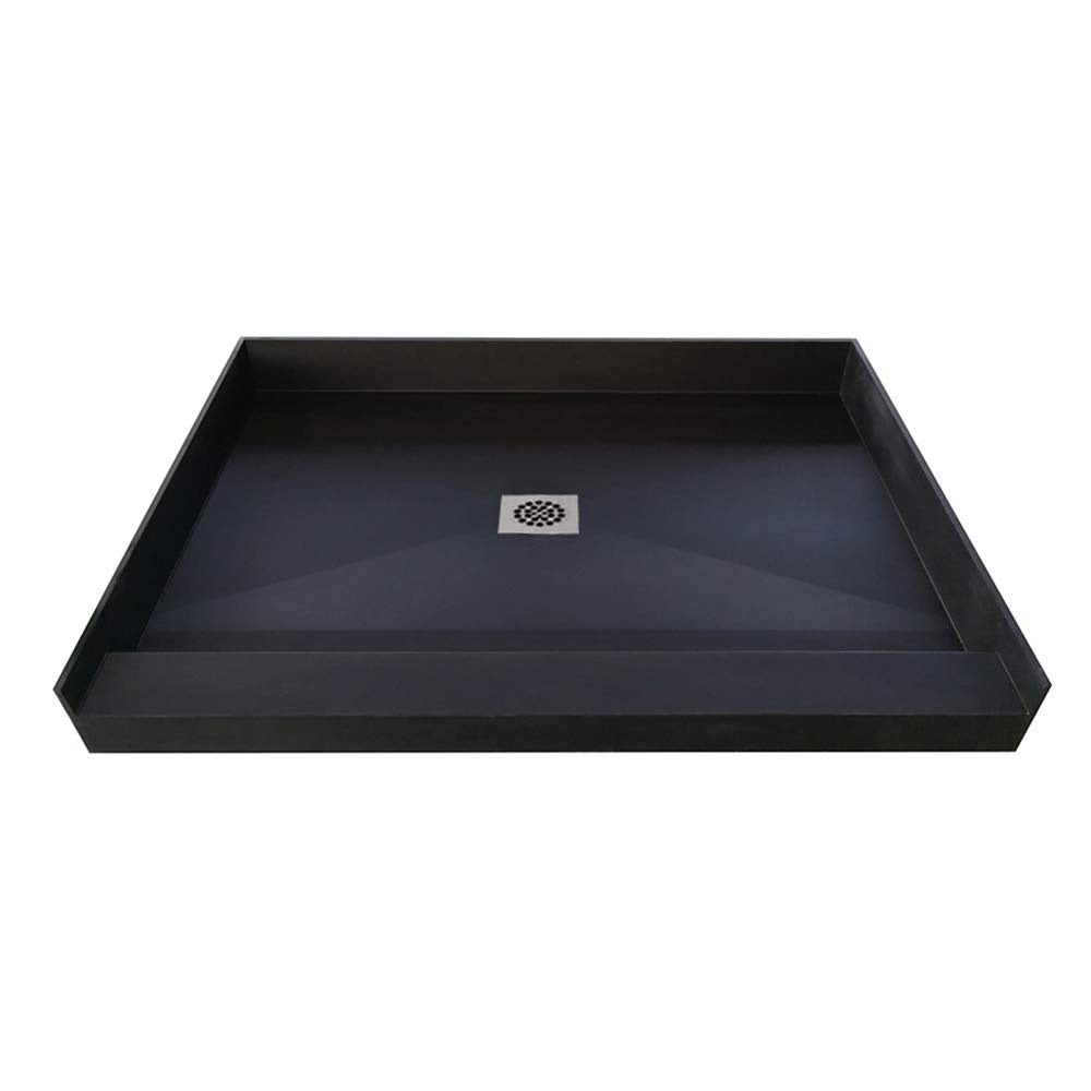 WOODBRIDGE Tileable Shower Base 60"x36" with Integrated Center PVC Drain, 36-Inch Depth by 60-Inch Width , Ready for Tile , inlcude Tile adhesive & Flushing kit , SBR6036 Tileable