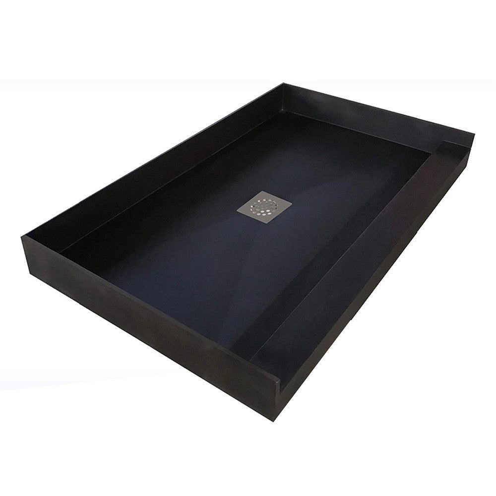 WOODBRIDGE Tileable Shower Base 48"x32" with Integrated Center PVC Drain, 32-Inch Depth by 48-Inch Width , Ready for Tile , inlcude Tile adhesive & Flushing kit , SBR4832 Tileable