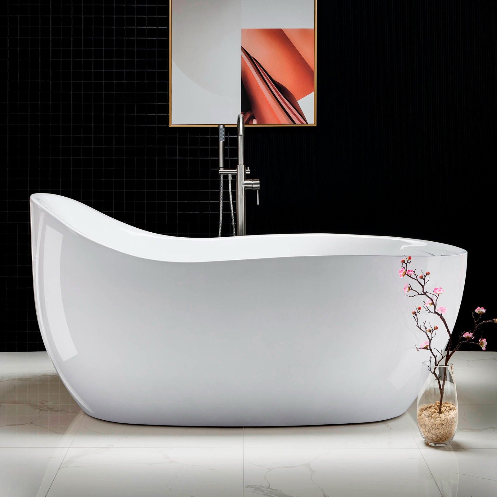 WOODBRIDGE B-0033 Deluxe Air Bubble Free Standing Bathtub, B-0033 Air Bubble Tub