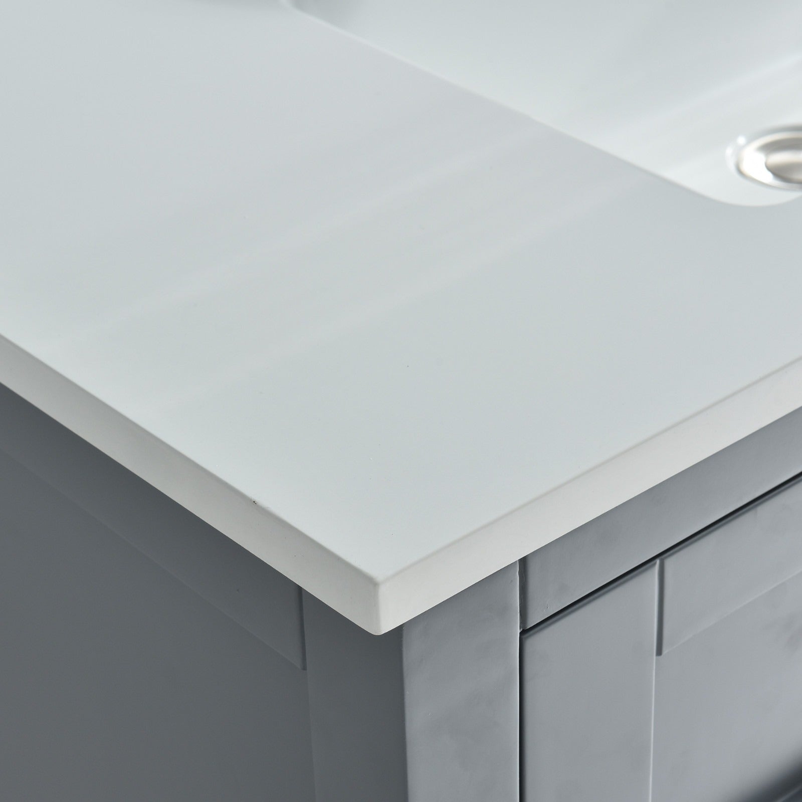 WOODBRIDGE VT3122-1000 Solid Surface Vanity Top with with Intergrated Sink, VT3122-1000