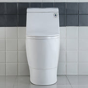 WOODBRIDGE One Piece Dual Flush 1.0/1.6 Gpf,with Soft Closing Seat, White, Elongated Toilet, B0910/T-0035, Convenient 20" Seating Height