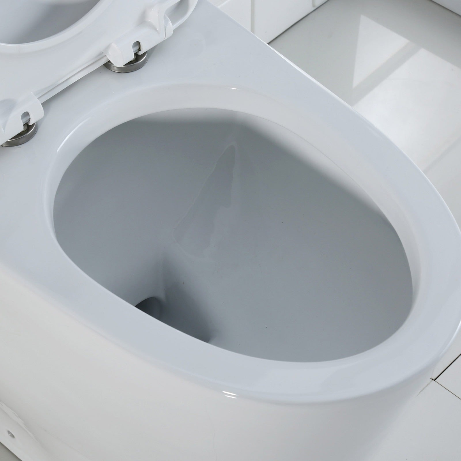 WOODBRIDGE One Piece Dual Flush 1.0/1.6 Gpf,with Soft Closing Seat, White, Elongated Toilet, B0910/T-0035, Convenient 20" Seating Height