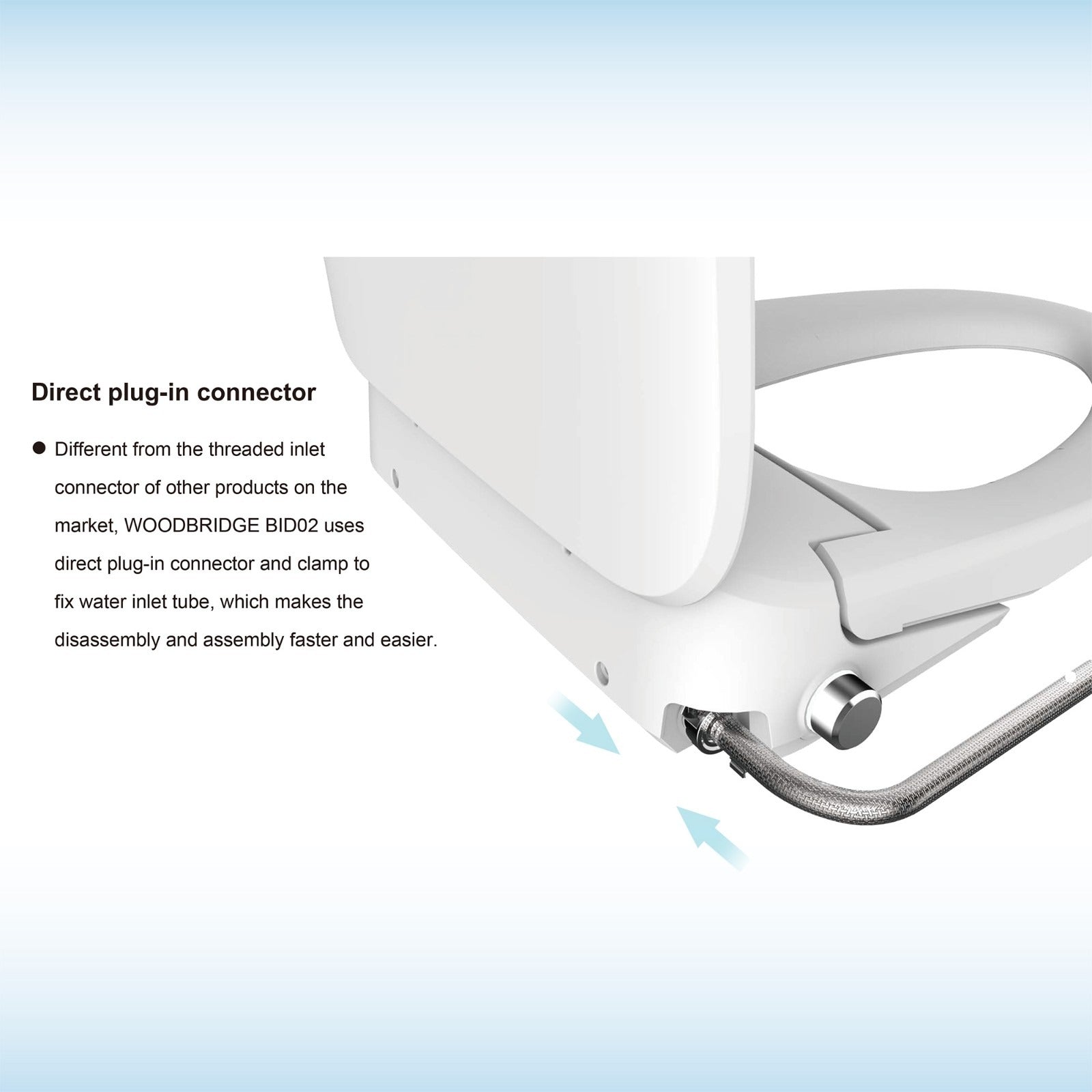 WOODBRIDGE Elongated Smart Bidet Toilet Seat, Electronic Advanced Self Cleaning, SoftClose Lid, Automatic Deodorization, Model: BID02