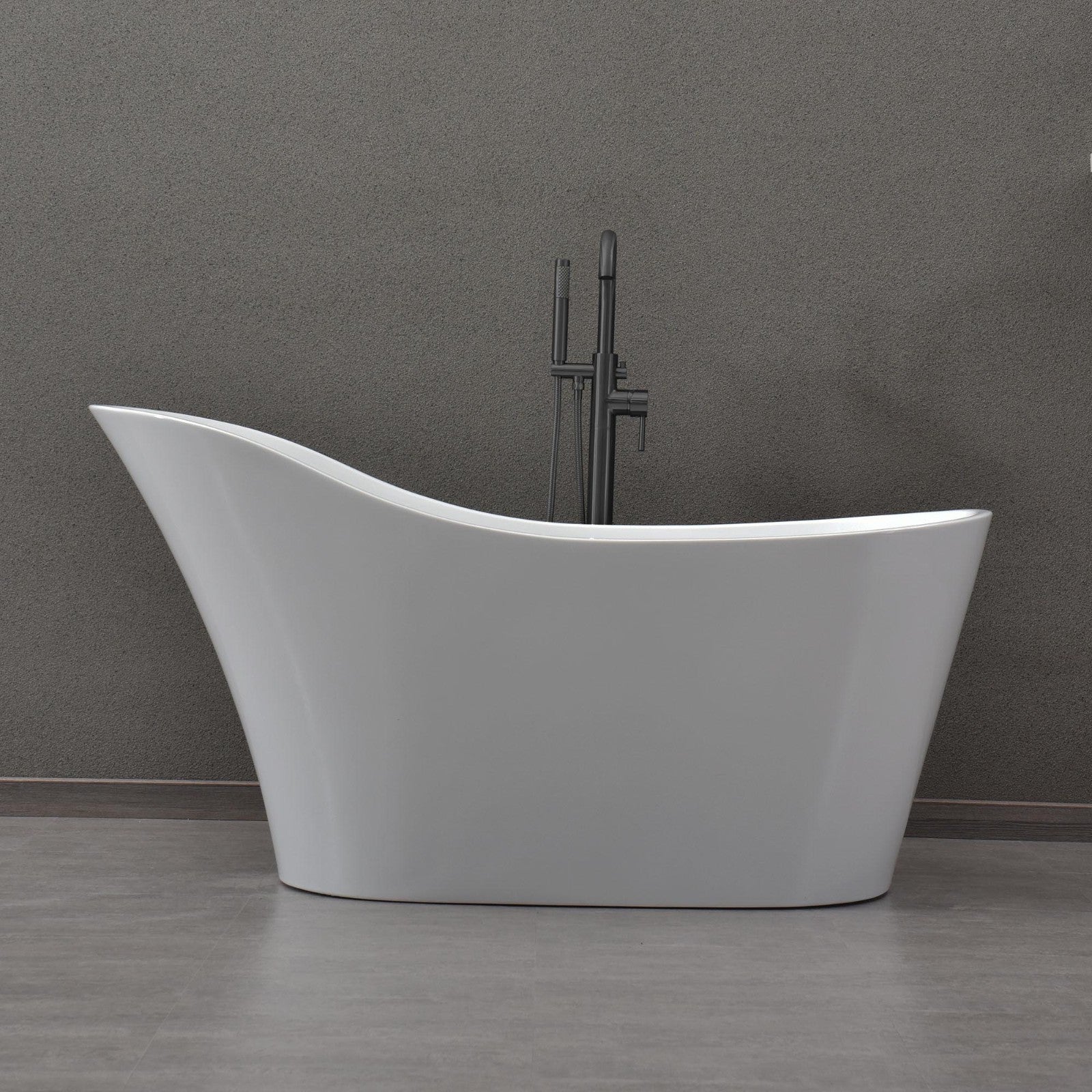 WOODBRIDGE 59" Acrylic Freestanding Bathtub Contemporary Soaking Tub