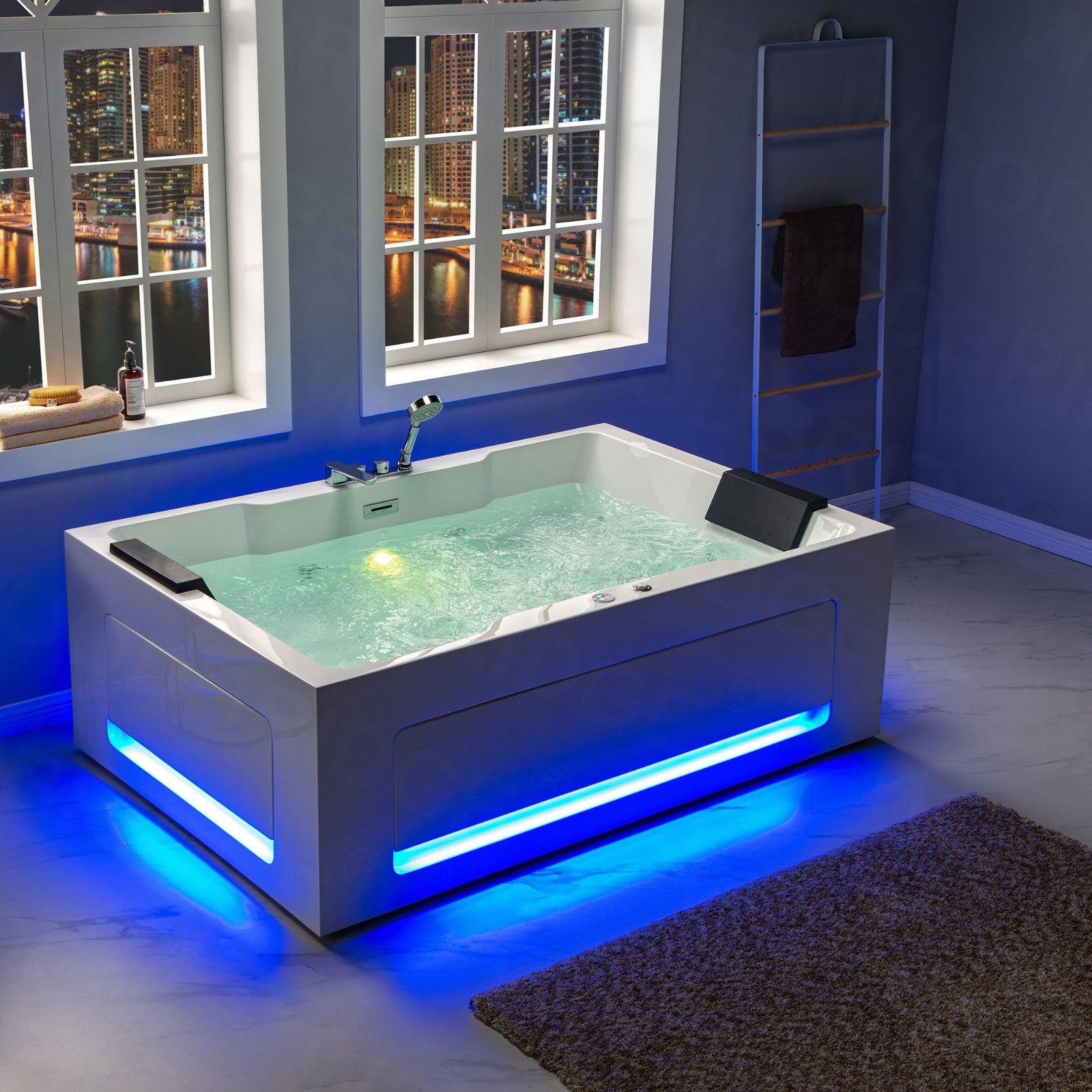 WOODBRIDGE 2 Person Freestanding Massage Hydrotherapy Bathtub