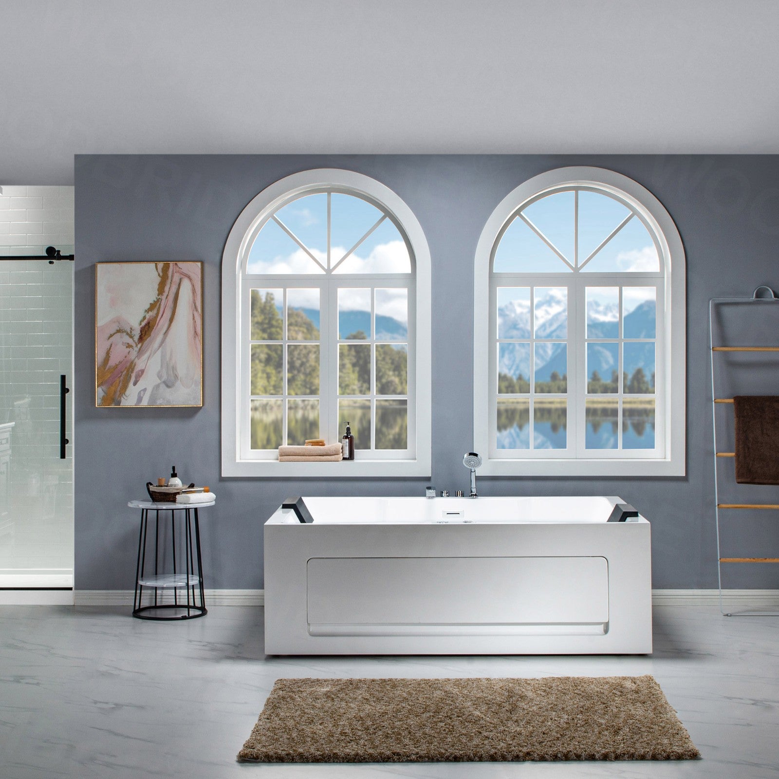 WOODBRIDGE 2 Person Freestanding Massage Hydrotherapy Bathtub
