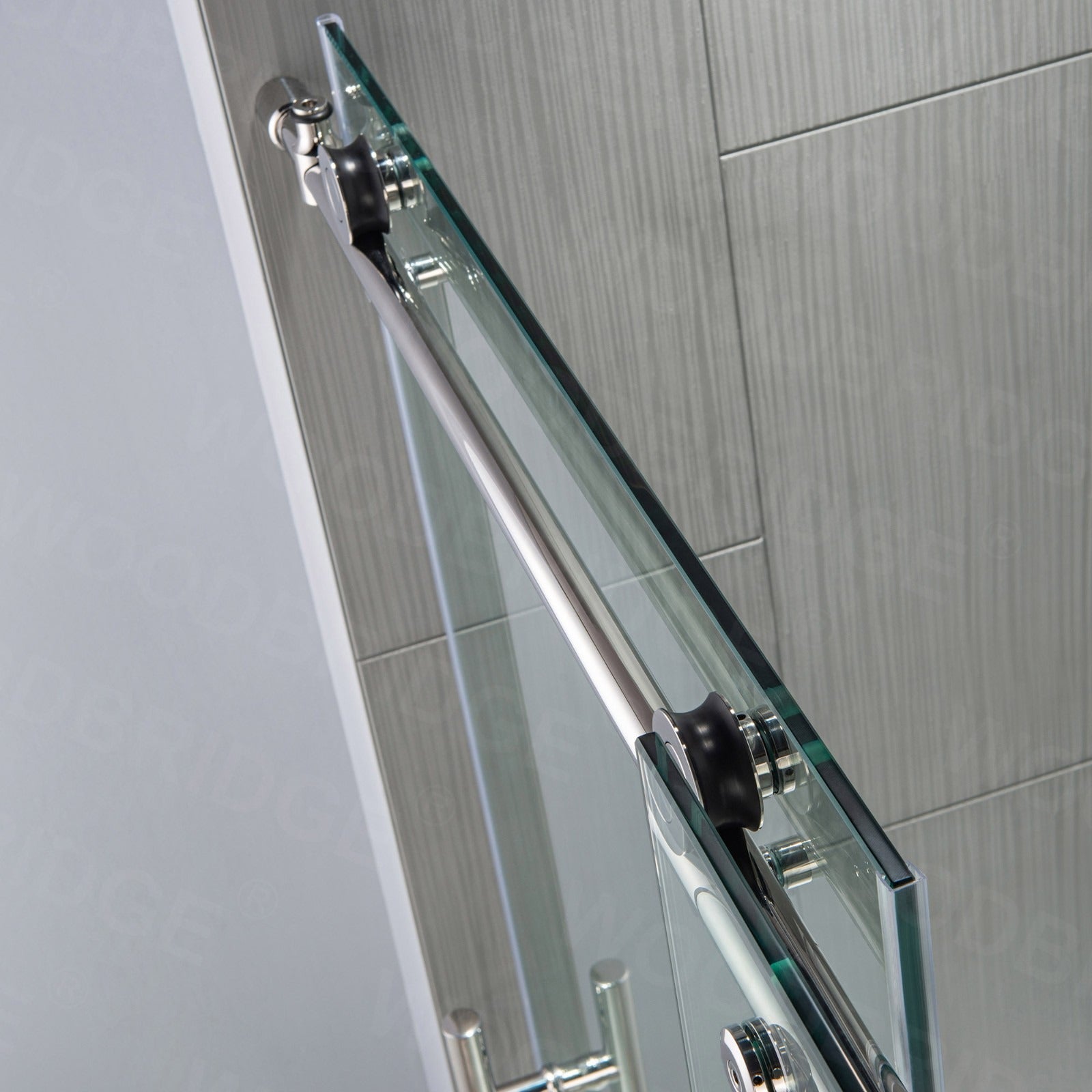 WOODBRIDGE Frameless Shower Doors 44-48" Width x 76"Height with 3/8"(10mm) Clear Tempered Glass, MBSDC4876