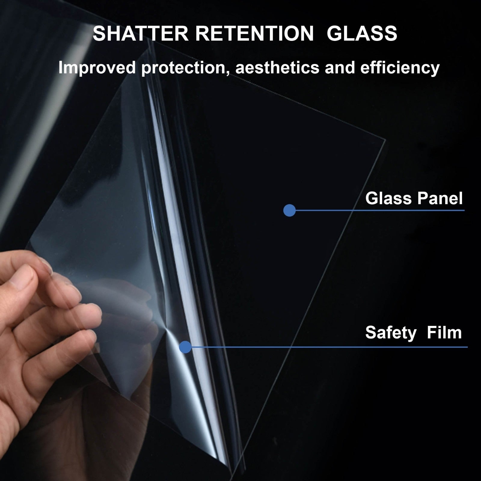 WOODBRIDGE Frameless Shower Doors 44-48" Width x 76"Height with 3/8"(10mm) Clear Tempered Glass, MBSDC4876