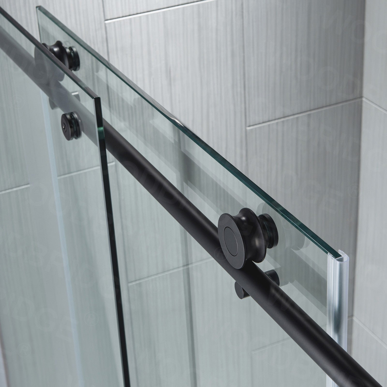 WOODBRIDGE Frameless Shower Doors 44-48" Width x 76"Height with 3/8"(10mm) Clear Tempered Glass, MBSDC4876