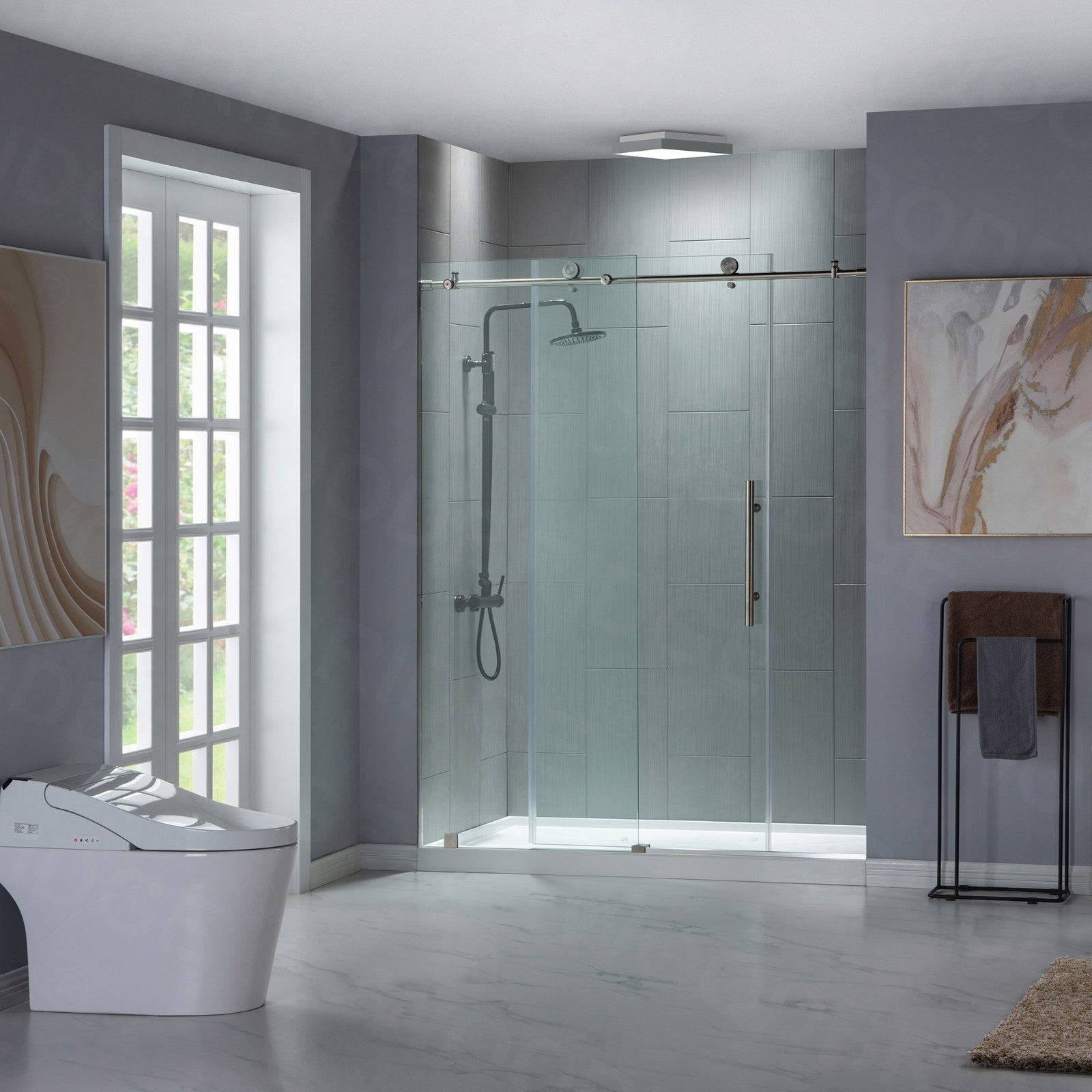 WOODBRIDGE MBSDC6076 Frameless Double Sliding Shower Door 56–60" x 76"
