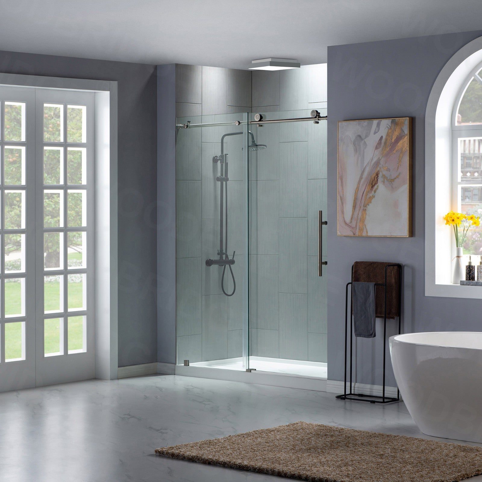 WOODBRIDGE MBSDC6076 Frameless Double Sliding Shower Door 56–60" x 76"