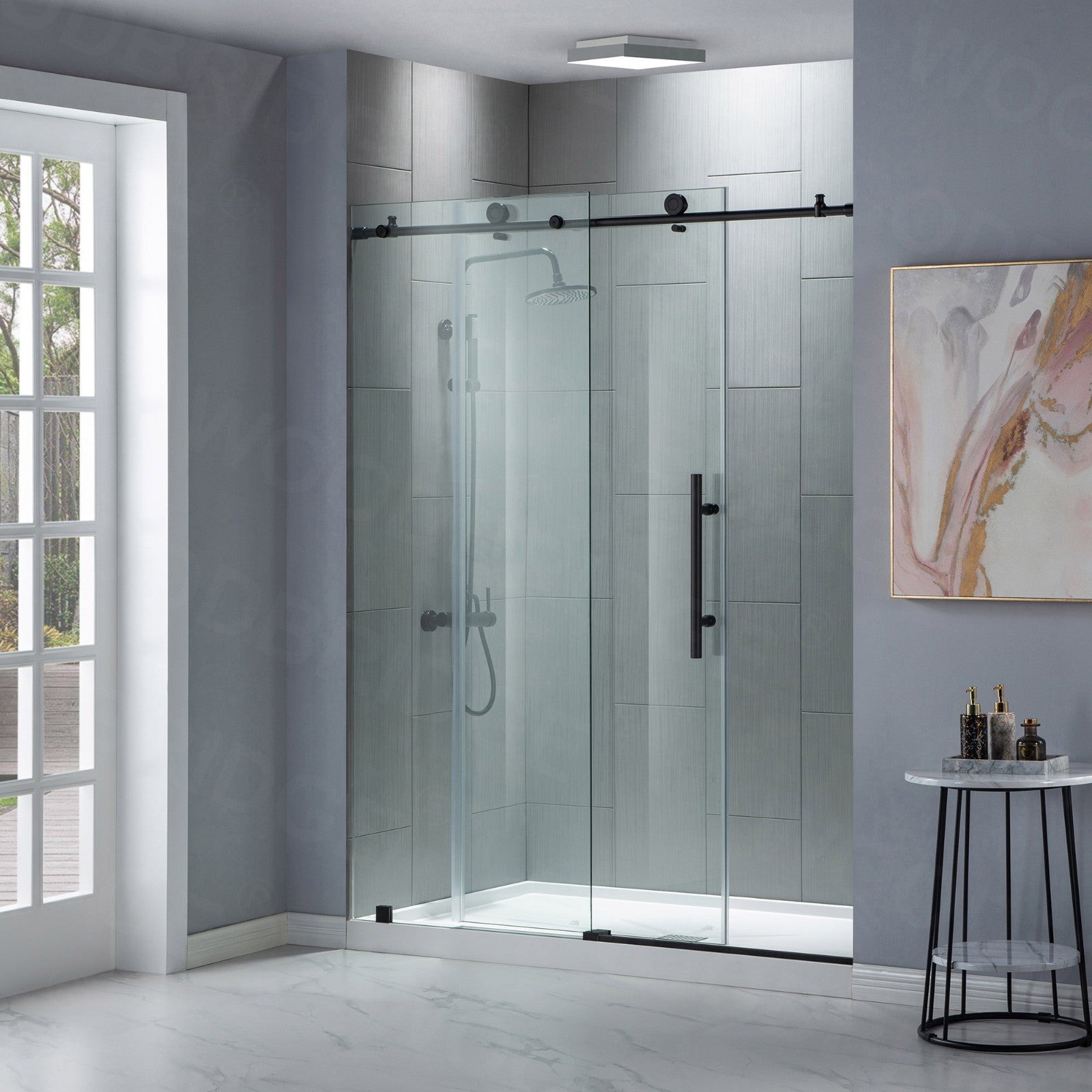 WOODBRIDGE MBSDC6076 Frameless Double Sliding Shower Door 56–60" x 76"