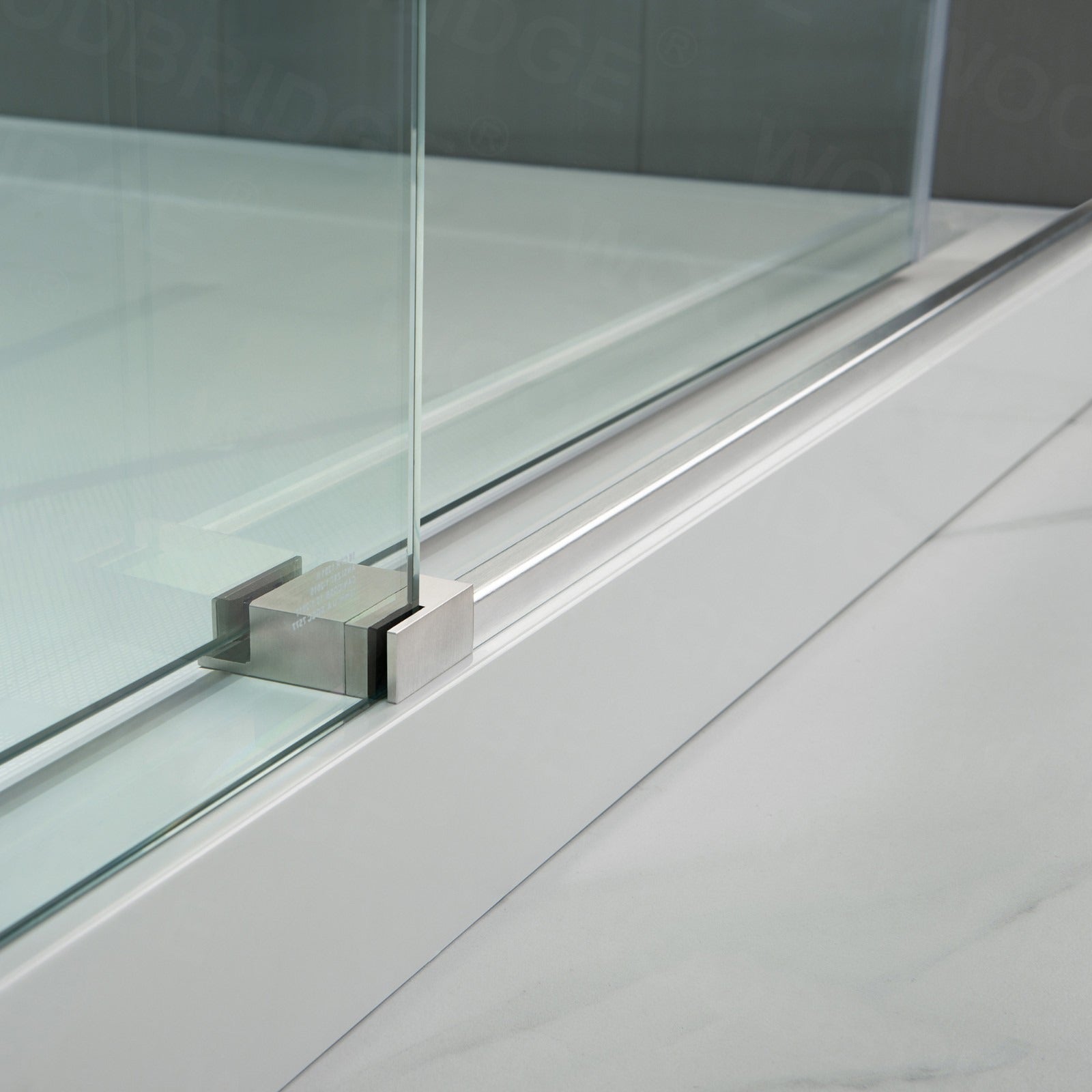 WOODBRIDGE Frameless Bathtub Shower Doors 56-60" Width x 62"Height with 3/8"(10mm) Clear Tempered Glass, MBSDC6062