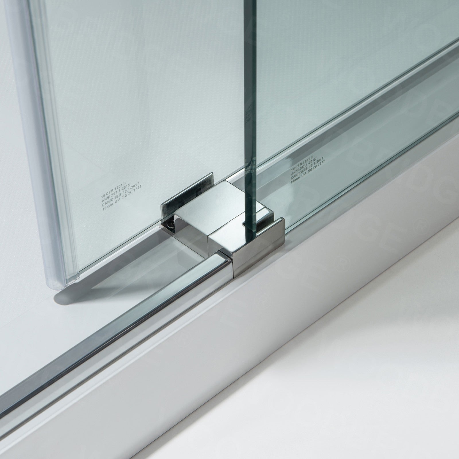 WOODBRIDGE Frameless Bathtub Shower Doors 56-60" Width x 62"Height with 3/8"(10mm) Clear Tempered Glass, MBSDC6062