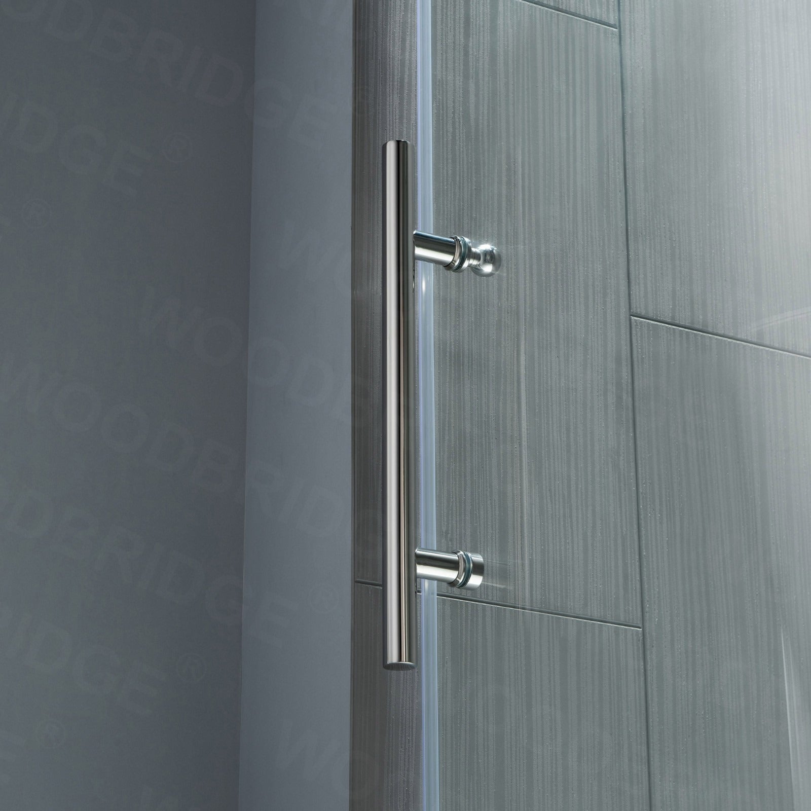 WOODBRIDGE Frameless Bathtub Shower Doors 56-60" Width x 62"Height with 3/8"(10mm) Clear Tempered Glass, MBSDC6062