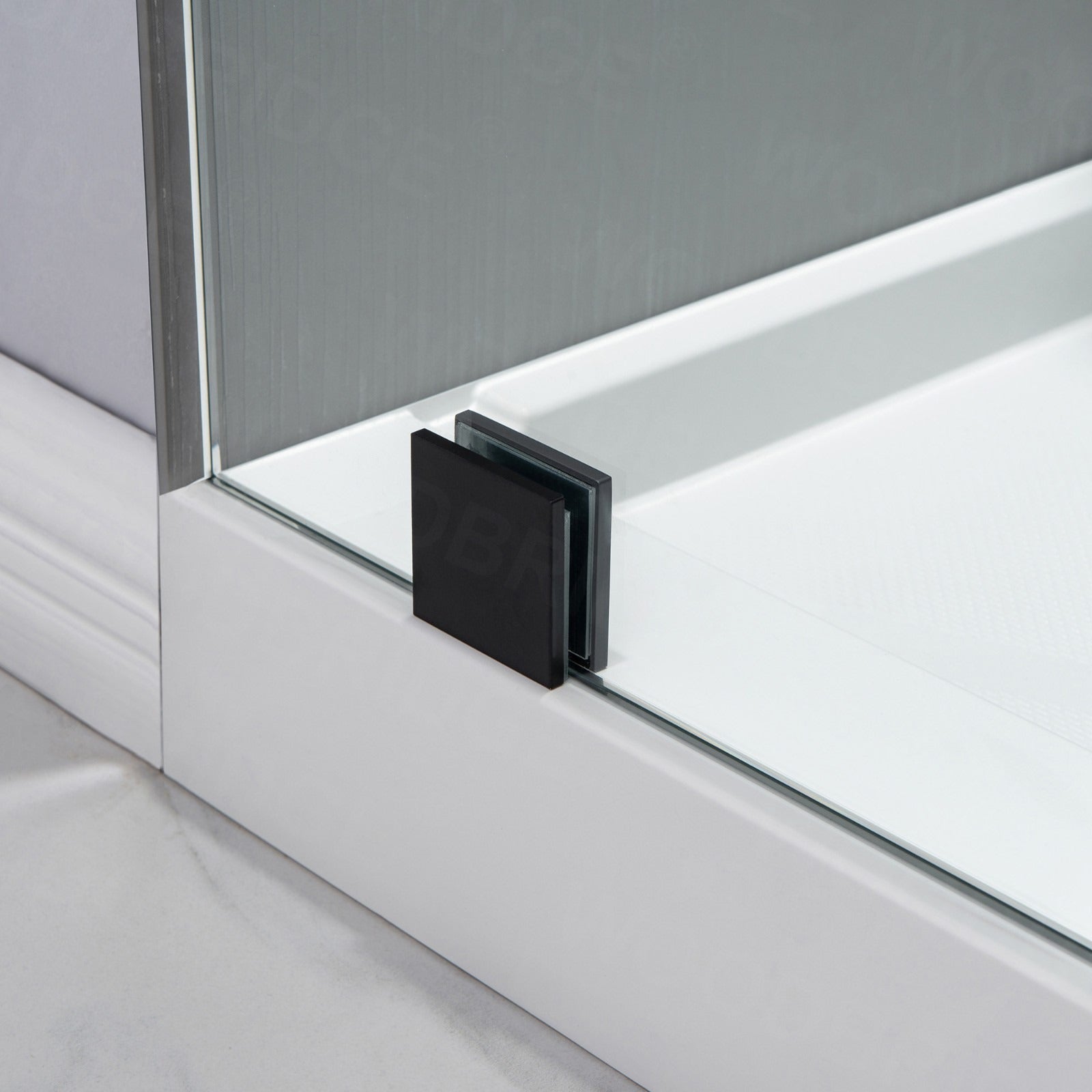 WOODBRIDGE Frameless Bathtub Shower Doors 56-60" Width x 62"Height with 3/8"(10mm) Clear Tempered Glass, MBSDC6062