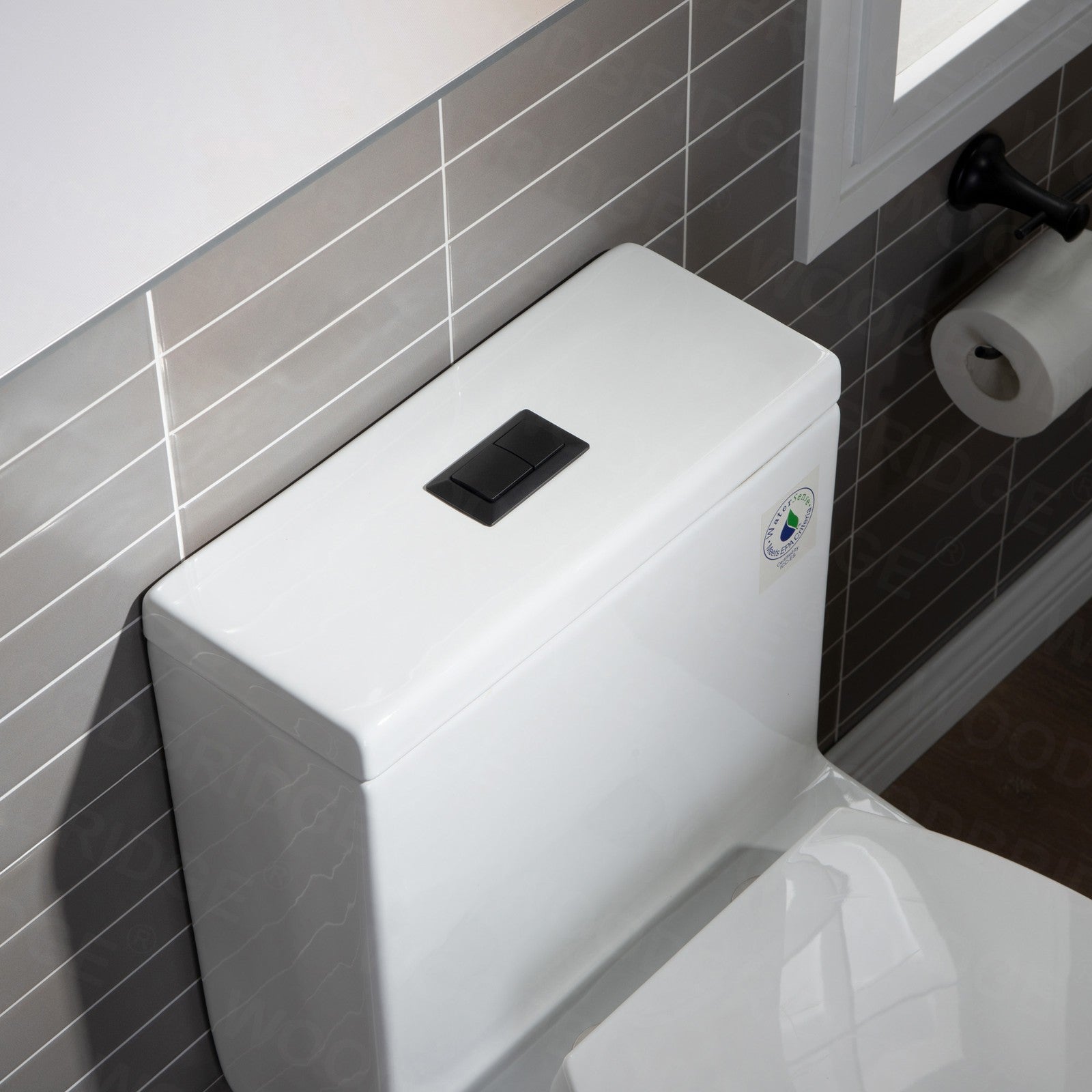 WOODBRIDGE Modern One Piece Dual Flush 1.28 GP Toilet,with Soft Closing Seat