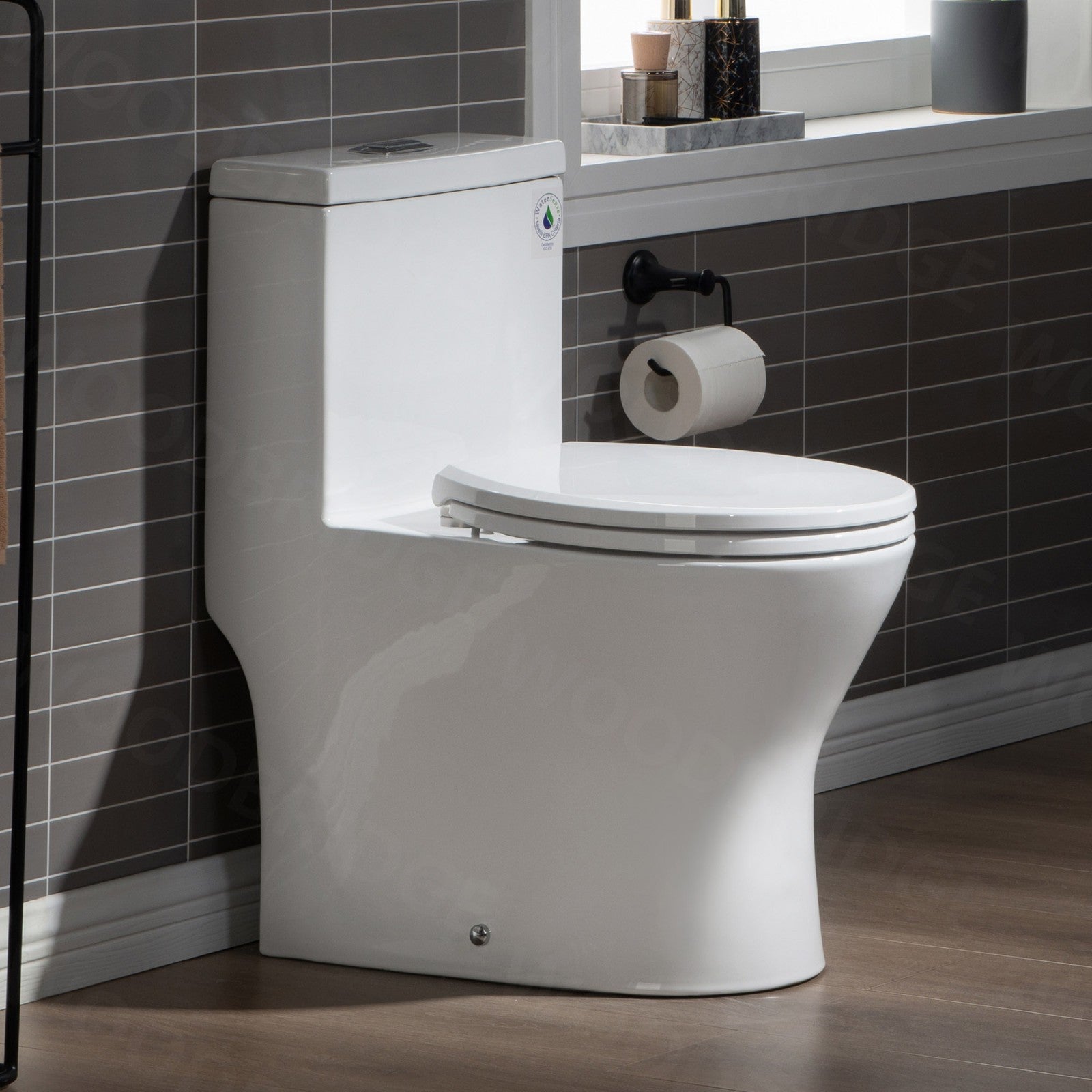 WOODBRIDGE T-0031 Short Compact Tiny One Piece Toilet with Soft Closing Seat, Small Toilet (2 -Pack)