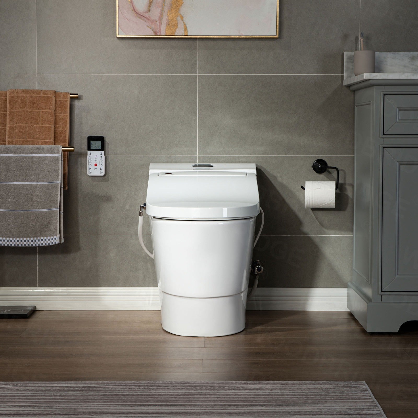 WOODBRIDGE T-0737 Luxury Elongated One-Piece Toilet with Advanced Smart Bidet Seat