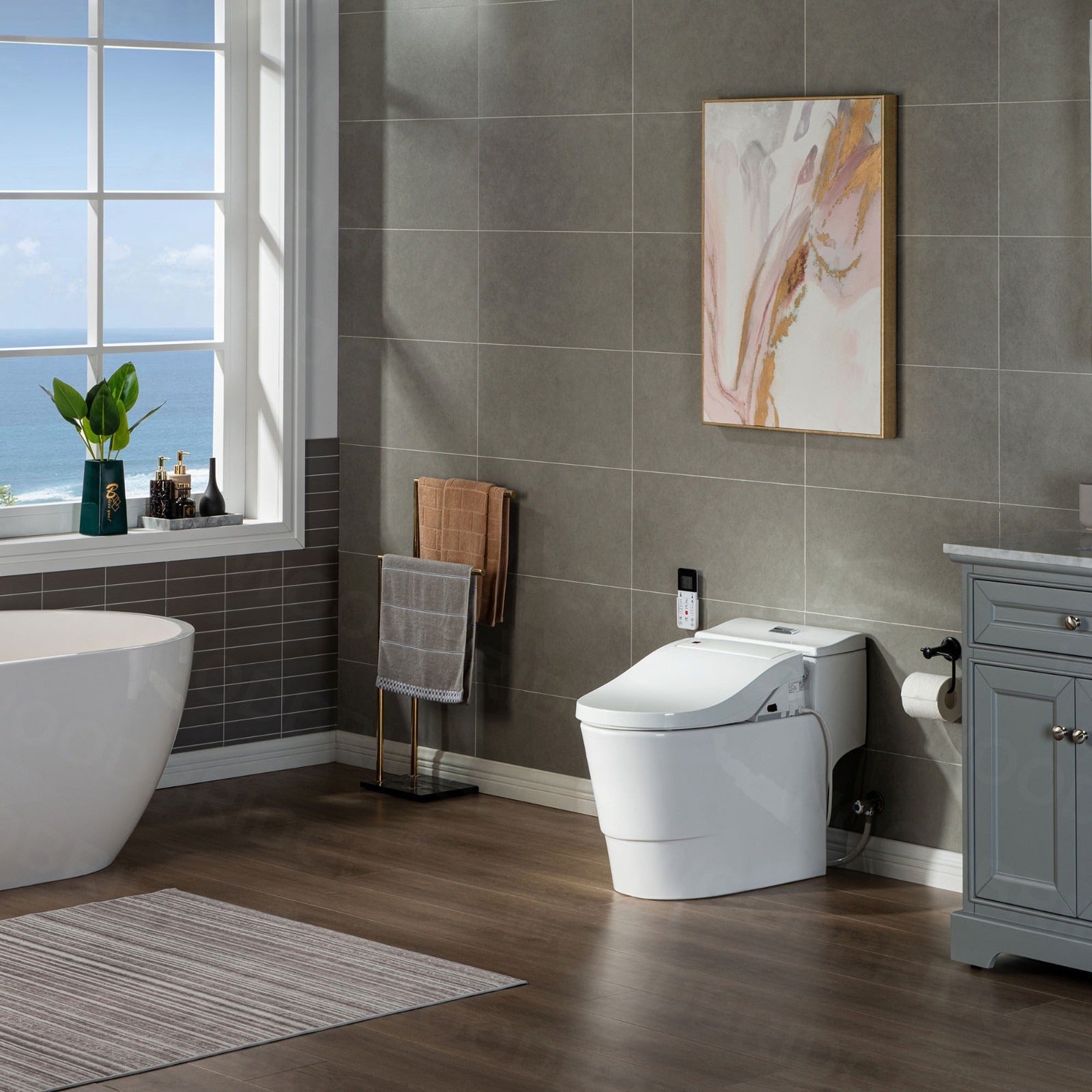 WOODBRIDGE T-0737 Luxury Elongated One-Piece Toilet with Advanced Smart Bidet Seat