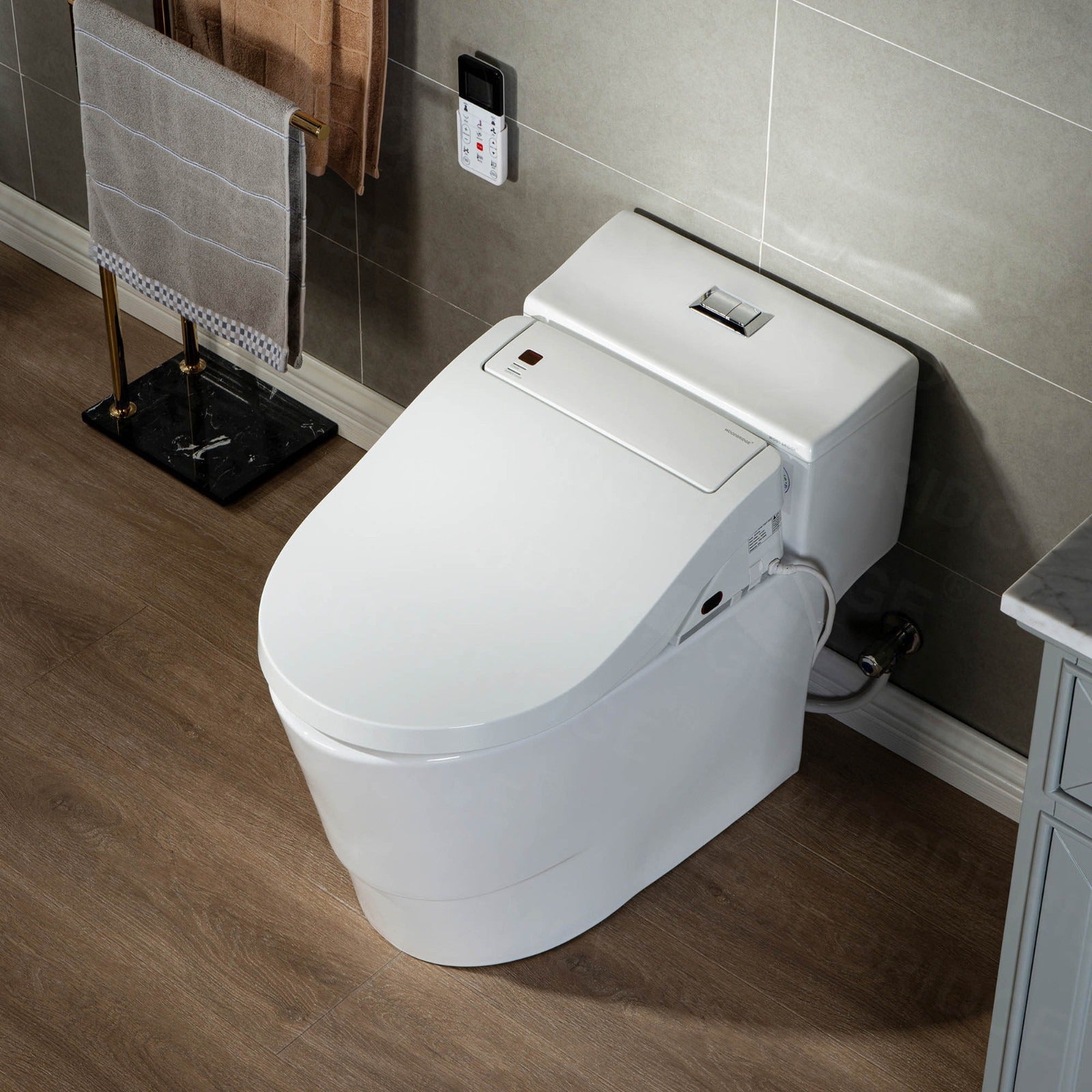 WOODBRIDGE T-0737 Luxury Elongated One-Piece Toilet with Advanced Smart Bidet Seat